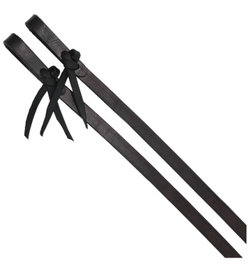 Circle Y Black Split Reins 5/8" x 7 1/2"